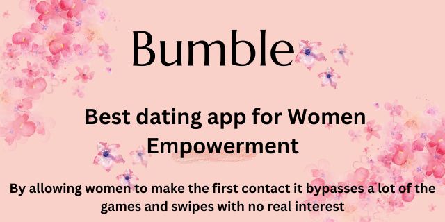 Bumble, the best dating app for women empowerment thanks to them allowing women to make the first contact.